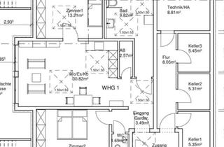 Wohnung kaufen in 97980 Bad Mergentheim, Bad Mergentheim - Moderne 3 Zimmer UG Wohnung mit großer Terrasse und Garten