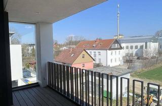 Wohnung mieten in Bahnhofstraße 14, 86551 Aichach, Neubau 2023 mit Balkon und Einbauküche: 4-Zimmer mit Blick ins Grüne