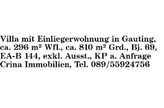 Villa kaufen in 82131 Gauting, Villa mit Einliegerwohnung