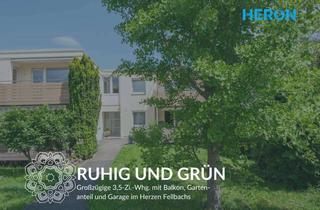 Wohnung kaufen in 70734 Fellbach, GROßZÜGIG - Hochwertige 3,5-Zi.-Whg. mit Balkon, Gartenanteil und Garage im Herzen Fellbachs