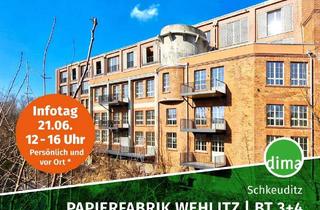 Wohnung mieten in Fabrikstraße 19, 04435 Schkeuditz, ERSTBEZUG sanierte Papierfabrik | kompakte Whg. mit Nordwest-Balkon, Duschbad, AR, Aufzug u.v.m.