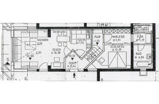 Wohnung mieten in Nussbaumstr. 28B, 91301 Forchheim, Moderne, möblierte 2,5 Zi.-Einliegerwohnung im Bauhausstil in bester Lage von Forchheim