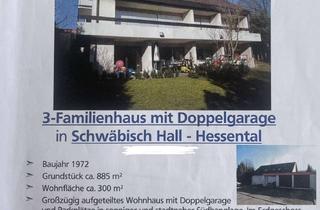 Haus kaufen in 74523 Schwäbisch Hall, Dreifamilienhaus mit Doppelgarage in Schwäbisch Hall - Provisionsfrei!