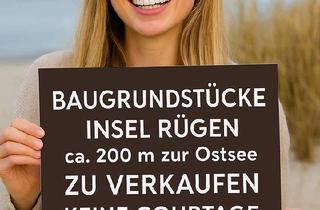 Grundstück zu kaufen in 18551 Glowe, Baugrundstücke Insel Rügen Glowe ca 200 m zur Ostsee erschlossen (insgesamt 2051m²)