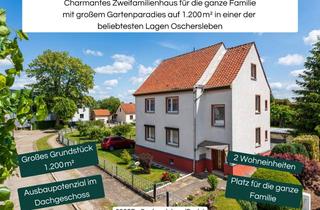 Haus kaufen in 39387 Oschersleben, Charmantes Zweifamilienhaus für die ganze Familie mit Gartenparadies auf 1.200 m² in ruhiger Lage