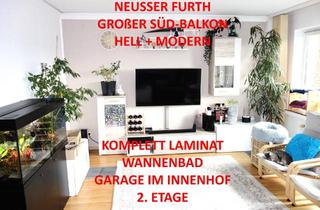Wohnung mieten in 41462 Neuss, NEUSSER FURTH ABSOLUT GEPFLEGT + HELL GROßER SÜDBALKON MODERNES WANNENBAD LAMINAT GARAGE 2. ETAGE