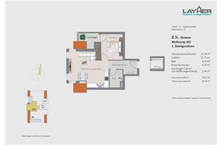Wohnung mieten in Kelteräcker 13, 71642 Ludwigsburg, Erstbezug - LB-Poppenweiler: sonnige 2 1/2-Zimmer-Dachgeschosswohnung * Einbauküche * TG * Aufzug
