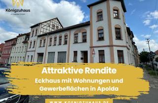 Haus kaufen in 99510 Apolda, Neuer Preis! - Attraktive Rendite - Eckhaus mit Wohnungen und Gewerbeflächen in Apolda