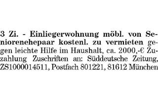 Wohnung mieten in 80331 München, 3 Zi. - Einliegerwohnung