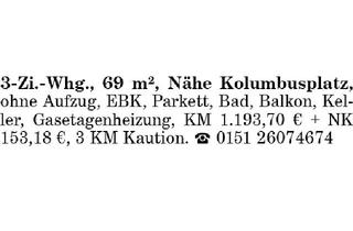 Wohnung mieten in Kolumbusplatz, 81543 München, 3-Zi.-Whg. Nähe Kolumbusplatz
