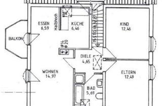 Wohnung mieten in 90587 Obermichelbach, Kernsanierte 2,5 Zi 62m2 Etagenwohnung in OMB, EBK, Balkon, FBH