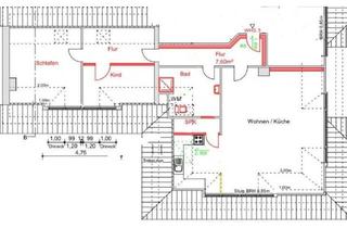 Wohnung mieten in 25866 Mildstedt, Helle, große 2,5 Zimmer Dachgeschosswohnung, frisch renoviert, mit Carport und Schuppen in Mildstedt