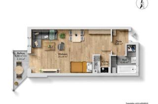 Wohnung mieten in Hans-Böckler-Straße 15, 82380 Peißenberg, Schöne 1-Zimmer-Wohnung mit Balkon in Peißenberg