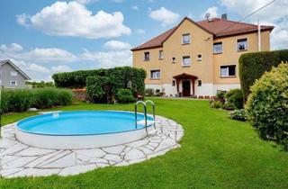 Haus kaufen in 09306 Erlau, Top-modernisiertes Zweifamilienhaus mit Wärmepumpe, Photovoltaik, Sauna & Pool