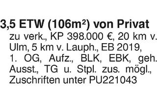 Wohnung kaufen in 88483 Burgrieden, 3,5 Zi. Whg.