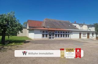 Haus kaufen in 04539 Groitzsch, Wohnen mit Geschichte – ehemalige Gaststätte mit Terrasse, Saal & Gästehaus am Teich
