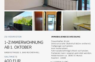 Wohnung mieten in Baderstraße, 83435 Bad Reichenhall, Wohnung mit traumhaften Panoramablick zu vermieten
