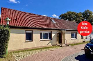 Doppelhaushälfte kaufen in 17326 Brüssow, Brüssow - HORN IMMOBILIEN ++ Doppelhaushälfte an der Stadtmauer in Brüssow bei Pasewalk