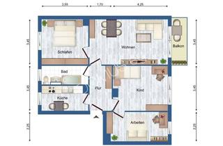 Wohnung mieten in 06925 Annaburg, Annaburg - NEU -frisch renoviert. Gut geschnittene 4 Zimmer mit Balkon und Einbauküche. Flexibel ab 6 Monate !