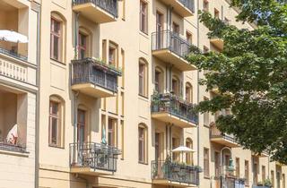 Wohnung kaufen in Bänschstraße 65, 10247 Friedrichshain (Friedrichshain), Rarität und Kleinod mitten im Friedrichshain, 3 Zimmer VH, ruhig, grün mit Balkon
