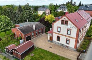 Doppelhaushälfte kaufen in 08541 Theuma, Doppelhaushälfte mit Garage, Werkstatt, Carport & großem Garten samt Pool