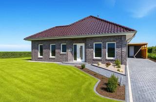 Haus kaufen in 26639 Wiesmoor, Schlüsselfertiger KfW-55-Neubau-Bungalow mit Carport in zentraler Lage von Wiesmoor