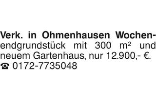 Grundstück zu kaufen in 72770 Reutlingen, Verkaufe in Ohmenhausen Wochenendgrundstück