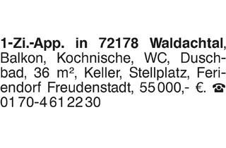 Wohnung kaufen in 72178 Waldachtal, 1 Zi.-App.