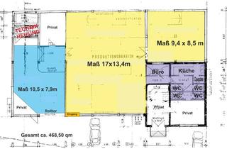Büro zu mieten in 89269 Vöhringen, Gewerbe-/ Produktionhalle / Werkstatt/ Büro zu vermieten