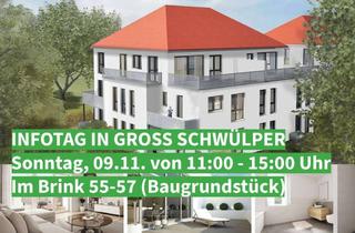 Wohnung kaufen in Im Brink 57, 38179 Schwülper, [INFOTAG 09.11. | 11-15 Uhr] Barrierefreie ETW, 76m² Garten, Terrasse, Stellplatz, Nord/West-Ausr.