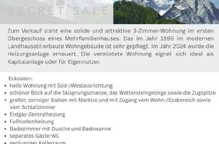 Wohnung kaufen in 82467 Garmisch-Partenkirchen, Garmisch-Partenkirchen - 3-Zimmer-Wohnung in Garmisch-Partenkirchen zu verkaufen