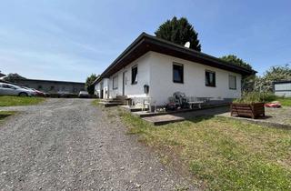 Gewerbeimmobilie kaufen in 57635 Hasselbach, Nähe Weyerbusch, Bungalow, Kfz-Halle und kleinem Mietobjekt sowie Bauland