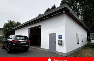 Gewerbeimmobilie kaufen in 57635 Hasselbach, Nähe Weyerbusch, Bungalow, Kfz-Halle und kleinem Mietobjekt sowie Bauland