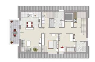 Penthouse mieten in Pohlstraße 45f, 48366 Laer, Ansprechende Penthousewohnung im 3-Parteienhaus