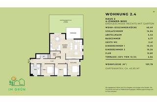 Wohnung kaufen in 77974 Meißenheim, NEUBAU mit KFW-Förderung * 4-Zimmer-Erdgeschosswohnung mit Garten * 110 qm * 77974 Kürzell