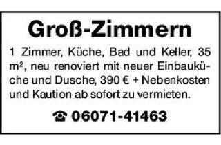Wohnung mieten in 64846 Groß-Zimmern, Mietwohnungen, Darmstadt-Dieburg