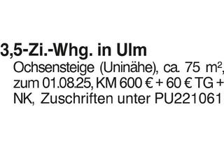 Wohnung mieten in 89610 Oberdischingen, 3,5-Zi.-Whg. in Ulm