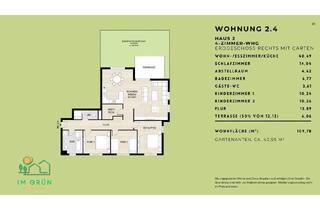 Wohnung kaufen in 77974 Meißenheim, Meißenheim - NEUBAU mit KFW-Förderung * 4-Zimmer-Erdgeschosswohnung mit Garten * 110 qm * 77974 Kürzell