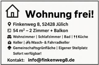 Wohnung kaufen in 52428 Jülich, Jülich - Bezugsfreie 2-Zimmer-EigentumsWohnung