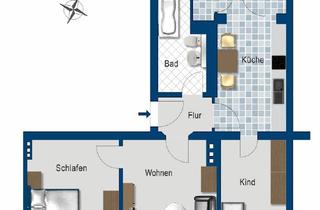 Wohnung mieten in Barkhausenstr., 99086 Hohenwinden, 3 Zimmerwohung mt Balkon