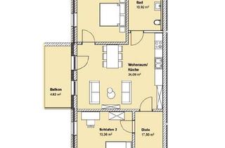 Wohnung mieten in Schloßstraße 11, 33758 Schloß Holte-Stukenbrock, Zentrale Wohnung in SHS (3 Zimmer, 1. OG)