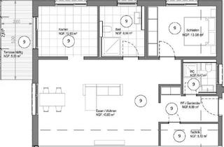 Wohnung kaufen in Karlsruher Straße 6-8, 76307 Karlsbad, Erstbezug: exklusive 3-Zimmer-Souterrainwohnung mit Terrasse in Karlsbad (Spielberg)