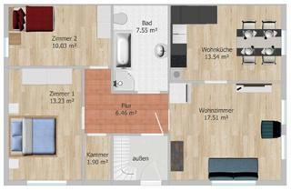 Wohnung mieten in Forstmeisterstraße 56, 97705 Burkardroth, 3,5-Zimmer, 70qm und Gartenmitbenutzung