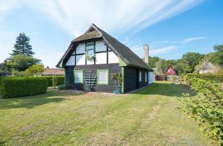 Haus kaufen in 18375 Born, Schilfrohrgecktes Holzhaus auf großem Grundstück