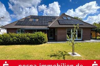 Haus kaufen in 25821 Breklum, TOP-sanierter Bungalow mit Carport, Terrasse und PV-Anlage in Sackgassenendlage von Breklum