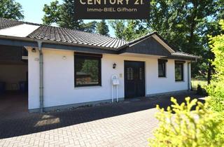 Doppelhaushälfte kaufen in 38518 Gifhorn, Ebenerdig wohnen mit Weitblick – Bungalow-Doppelhaushälfte in ruhiger Feldrandlage