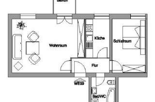 Wohnung mieten in Goldregenstraße 1a, 16356 Werneuchen, 2-Raumwohnung im Erdgeschoss mit Balkon