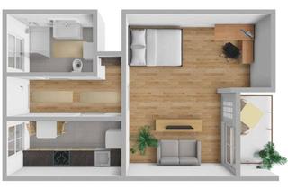Wohnung mieten in Dresdener Straße, 67098 Bad Dürkheim, von privat: 1 ZKB mit Balkon, Einbauküche und Möbel