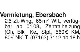 Wohnung mieten in 73061 Ebersbach, Vermietung, NR,keine Haustiere