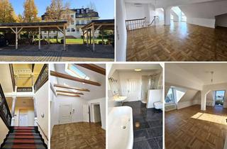 Wohnung kaufen in 04416 Markkleeberg, Wohntraum mit Seeblick! 5-Raum-DG-Maisonette, Lift, Kamin, XL-Carport, EBK, Klimaanlage, Sauna